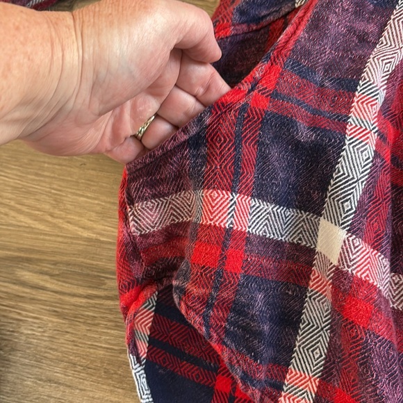 Womens Free People Easy Street Plaid Relaxed Button Down Size M Medium Top Shirt - Picture 3 of 11